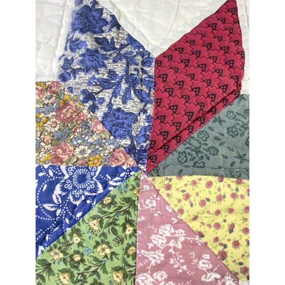 Pillow Sham Pillowcase Star Quilt Quilted Bed Bedding 100% Cotton 20x26 - Picture 6 of 12